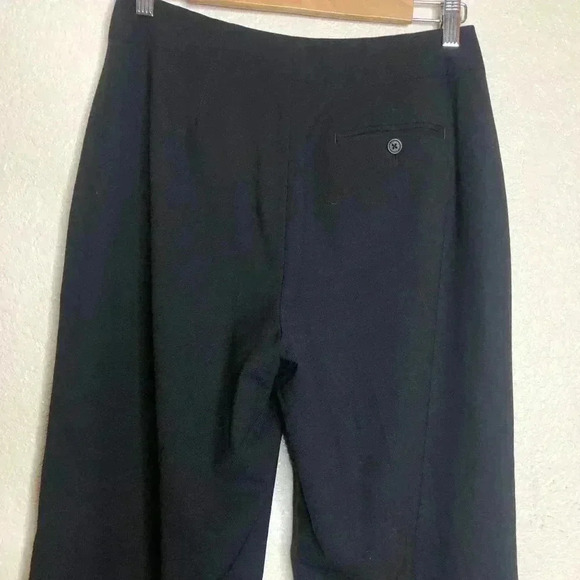 Banana Republic Black Straight Wide Leg Cuffed 6 - Picture 4 of 9